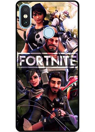 Силиконовый чехол бампер для xiaomi mi 8 с картинкой фортнайт fortnite