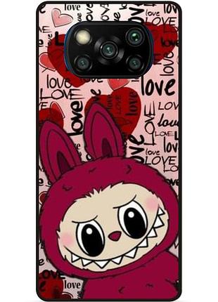 Чехол силиконовый бампер для xiaomi poco x3 с рисунком лабубу labubu