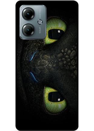 Силіконовий чохол бампер для motorola moto g14 з малюнком как приручить дракона
