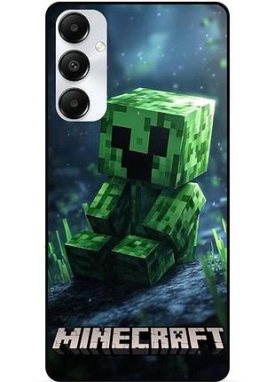 Чехол силиконовый бампер для samsung s24 стив minecraft крипер майнкрафт