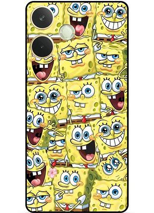 Силиконовый чехол бампер для oppo a5 pro с рисунком губка боб sponge bob