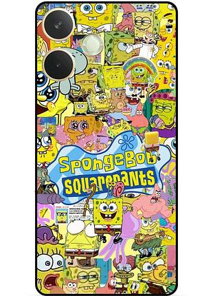 Силиконовый чехол бампер для oppo a5 pro с рисунком sponge bob губка боб