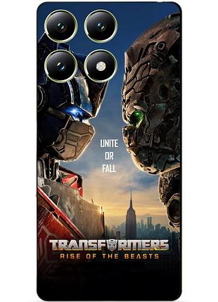 Силіконовий чохол бампер для motorola moto g86 5g з малюнком звіробої трансформери transformers