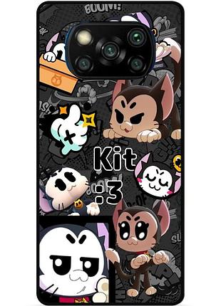 Чехол силиконовый бампер для xiaomi poco x3 с рисунком бравл кит brawl kit