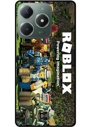 Силиконовый чехол бампер для infinix smart 8 plus (x6526) с картинкой роблокс roblox