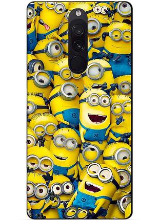 Силиконовый бампер чехол для xiaomi redmi 8 с рисунком миньоны minion