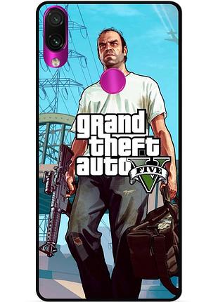 Силиконовый чехол бампер для huawei p smart z с рисунком гта gta