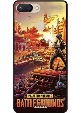 Силіконовий чохол бампер для xiaomi redmi 6 з малюнком pubg пабг