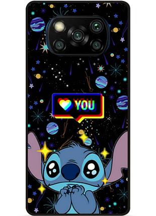 Силіконовий бампер чохол для xiaomi poco x3 стіч stitch