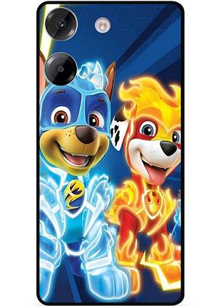 Силиконовый чехол для tecno camon 20 pro с рисунком щенячий патруль