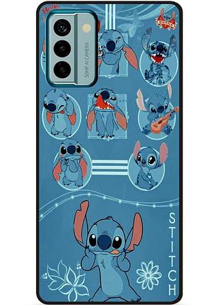 Силиконовый бампер чехол для nokia g22 с картинкой stitch стич