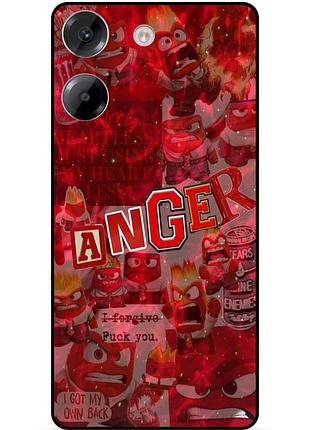 Чехол силиконовый бампер для tecno camon 20 pro с рисунком головоломка anger