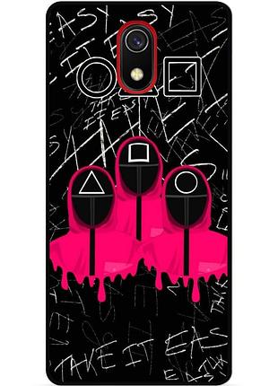Чехол силиконовый для samsung j8 j810 игра в кальмара