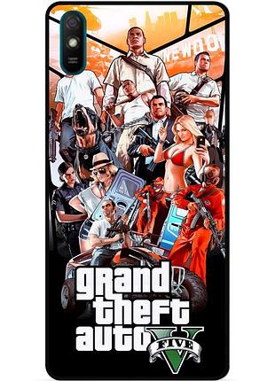 Чехол силиконовый бампер для huawei y5 2019 с рисунком gta гта