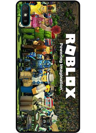 Силиконовый чехол бампер для huawei y5 2019 с картинкой роблокс roblox