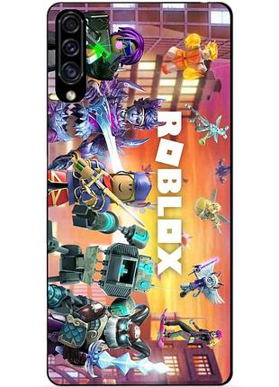 Силіконовий чохол бампер для samsung m20 з картинкою роблокс roblox