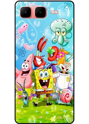 Силиконовый чехол для infinix smart 10 plus с рисунком sponge bob губка боб