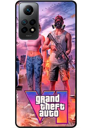 Силіконовий бампер чохол для xiaomi redmi note 12 pro з малюнком gta гта