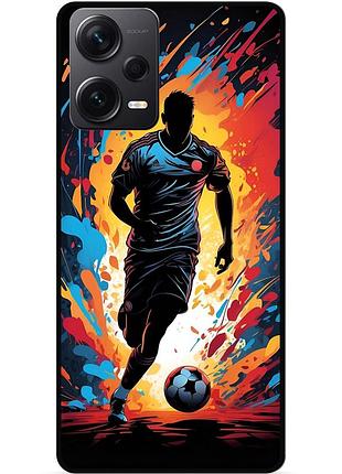 Силиконовый чехол бампер для xiaomi redmi note 12 pro plus с картинкой футбол мяч