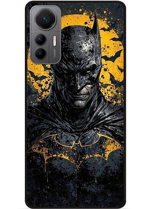 Чехол силиконовый бампер для xiaomi 12 lite с рисунком бэтмен batman