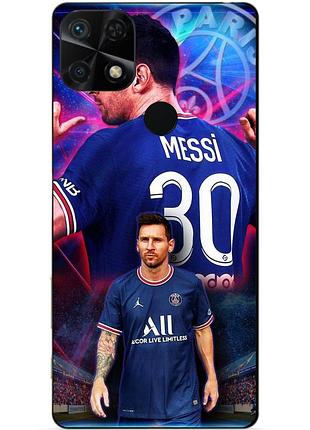 Силіконовий чохол бампер для xiaomi poco c40 з малюнком мессі псж messi