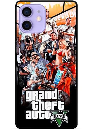 Силіконовий бампер чохол для iphone 12 mini з малюнком gta гта