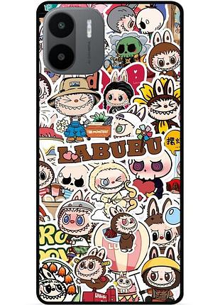 Силиконовый чехол бампер для xiaomi redmi a2 с картинкой лабубу labubu