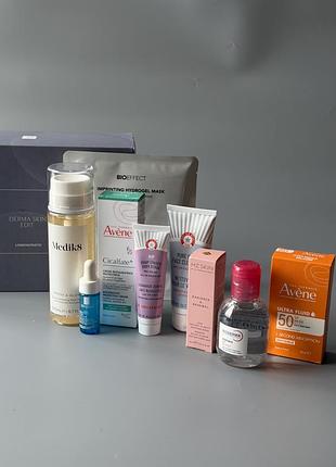 Набір косметики догляд сонцезахист тонік маска medik8 avene bioderma mz skin bioeffect