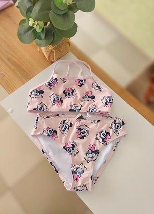 Primark класний роздільний купальник для дівчинки з принтом minnie mouse 🩷