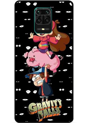 Силиконовый бампер чехол для xiaomi redmi note 9 pro с картинкой gravity falls гравити фолз
