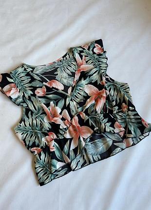 Яркий легкий укороченый топ блуза блузка майка shein xl