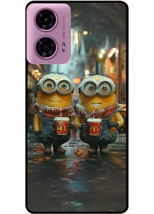 Силиконовый чехол бампер для motorola moto g24 с картинкой миньоны minion