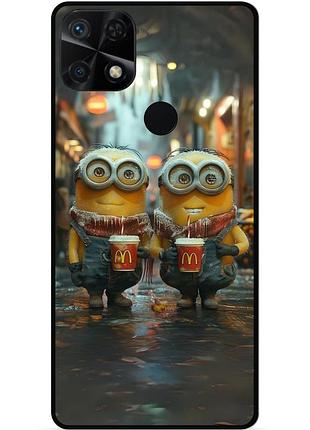 Силиконовый чехол бампер для xiaomi redmi 10c с картинкой миньоны minion