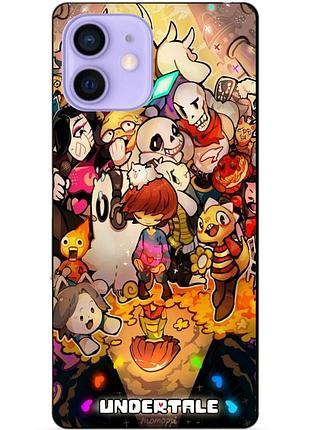 Силиконовый бампер чехол для iphone 12 mini с рисунком андертейл undertale