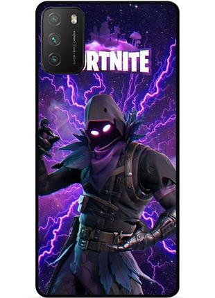 Силіконовий чохол бампер для xiaomi poco m3 з картинкою fortnite фортнайт
