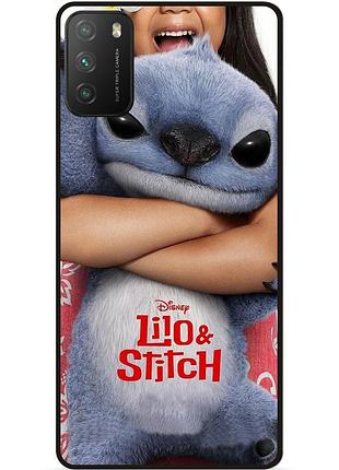 Силиконовый чехол бампер для xiaomi poco m3 стич и лило stitch