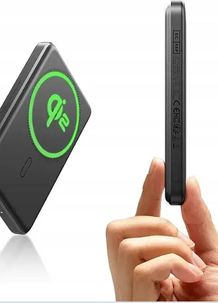 Powerbank магнітний esr qi2 magslim 5000 mah