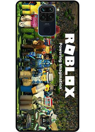 Силіконовий чохол бампер для xiaomi redmi note 9 з картинкою роблокс roblox