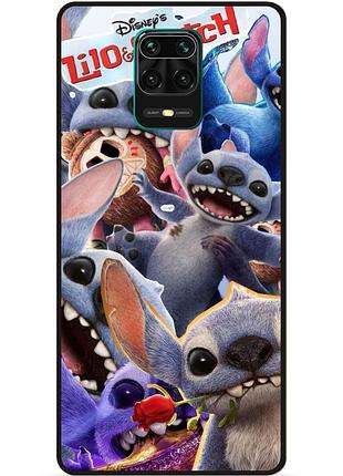 Силиконовый чехол бампер для xiaomi redmi note 9 pro с картинкой stitch стич