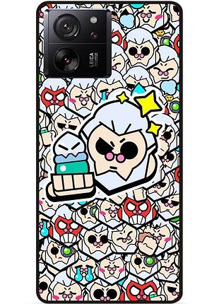 Силіконовий чохол бампер для xiaomi 13t стікери бравл байрон brawl