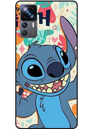 Силиконовый бампер чехол для xiaomi 12t с рисунком stitch стич