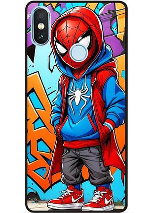 Чехол силиконовый бампер для xiaomi redmi note 6 pro с рисунком spider man marvel человек паук