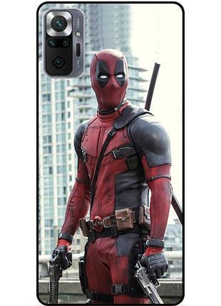 Силиконовый чехол бампер для xiaomi redmi note 10 pro с рисунком deadpool дэдпул