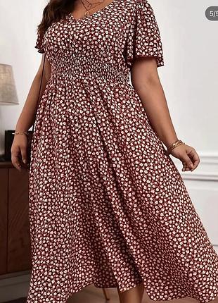 Довга сукня в квітковий принт shein 2xl