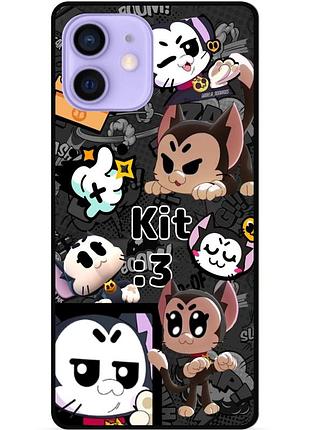 Силіконовий бампер чохол для iphone 11 з малюнком котики