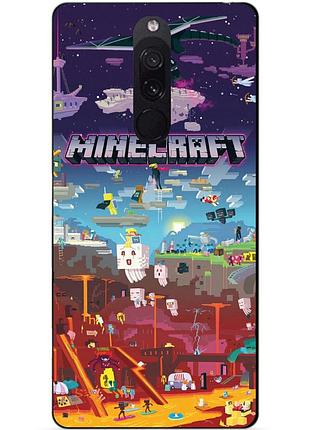 Силіконовий чохол бампер для xiaomi redmi 8 гра minecraft майнкрафт