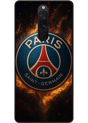 Чехол силиконовый бампер для xiaomi redmi 8 с рисунком psg псж