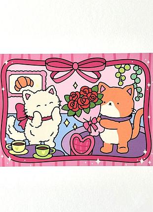 Открытка кошачье свидание kushch studio
