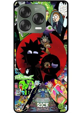 Силиконовый чехол бампер для zte nubia v70 design с рисунком rick and morty рик и морти