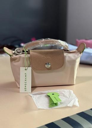 Маленька сумка longchamp le pliege mini lotos ніжний лотос